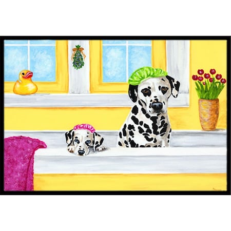 Carolines Treasures Bath Day Dalmatian Indoor or Outdoor Mat- 18 x 27 AMB1099MAT